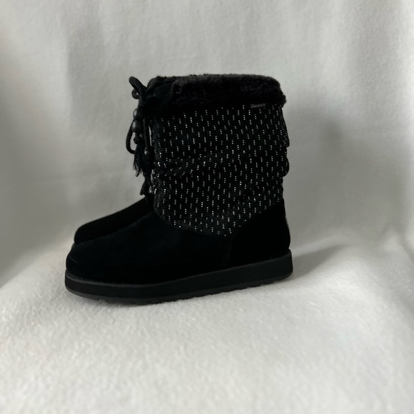 Skechers Size 6 Faux Fur Lining Leather Suede Winter Boots